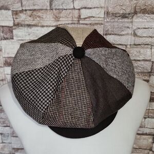 Capas Headwear Brand New Men's Patchwork Newsboy Cap Made In USA